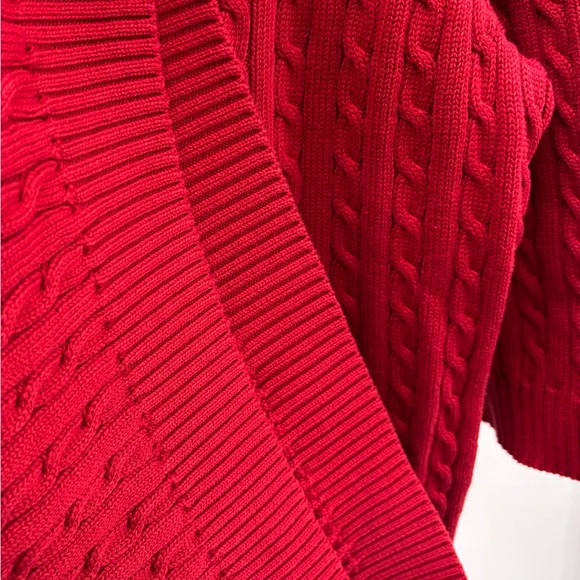 Lauren Ralph Lauren Red Cable Knit Sweater - Picture 8 of 8
